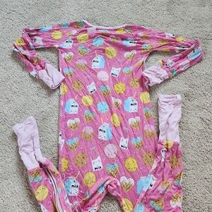 Little Sleepies Milk And Cookies Footie Pajamas - 3T